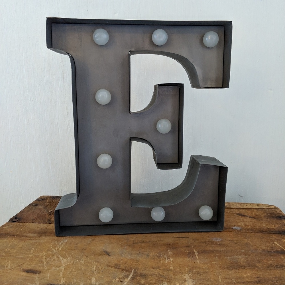 Marquee Metal Letter E